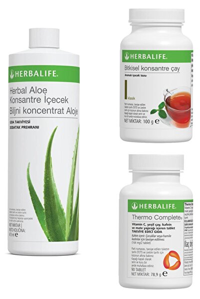 Herbalife Aloe Vera, Thermo Complete Ve Klasik 100gr Çay Birer Adet