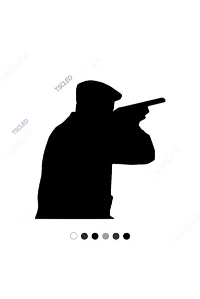 TSC Elinde Tüfeği Ile Av Yapan Avcı Adam Sticker 20cm