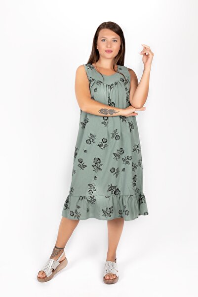 Kardelen Butik Ümraniye زهرة معلقة باللون الأخضر النعناعي من قماش شيلي