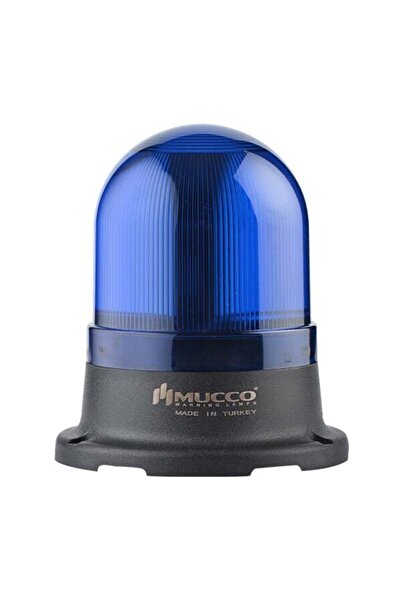 MUCCO 70 Çap Flaşör Buzzerlı 40-250v Ac/dc Mavi Tepe Lambası