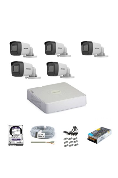 Hikvision Haıkon 5 Kameralı Güvenlik Kamera Hazır Set 1tb