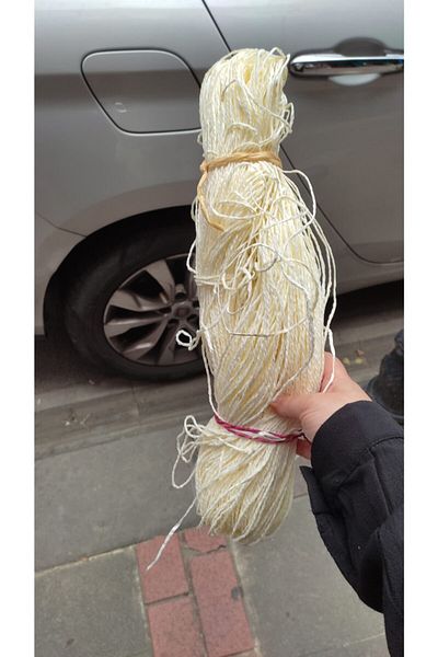 Kevser nur tuhafiye Paper Rope Cream Color