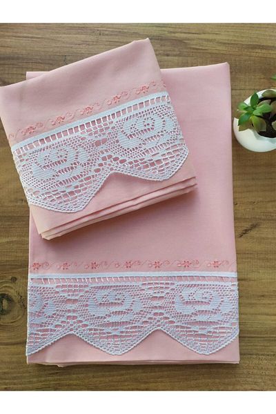 Çeyiz Bahçesi Lacy Pique Dowry Powder 2-Piece Pillow Case 50&70