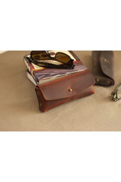 Hi Leather Hera Leather Glasses Case Rose