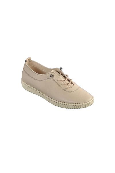 Voyager Pantofi de zi cu zi din piele naturală bej pentru femei 7230
