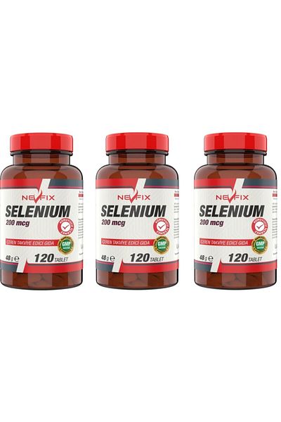Nevfix Selenium Selenium 200 Mcg 120 Tablets X 3 Boxes