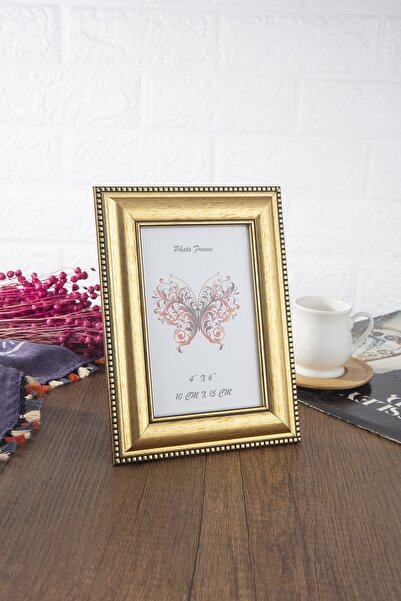 Seniste Berlin Mini Dekoratif Resim Çerçevesi Gold Ayarlanabilir Ayaklı-duvara Asılabilir 10x15 Cm