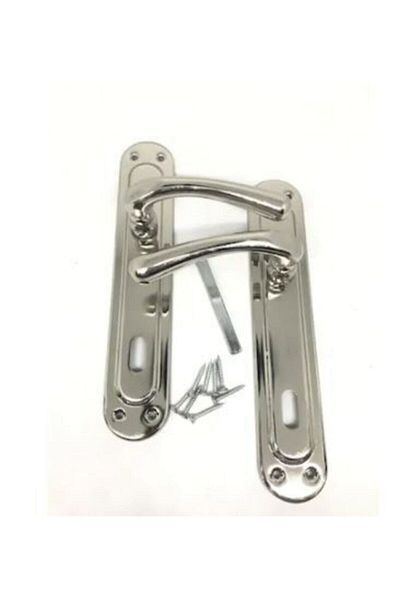 ÇELİKEL Kumru Nickel Satin Room Door Handle Set Sleeve Length 22 7cm