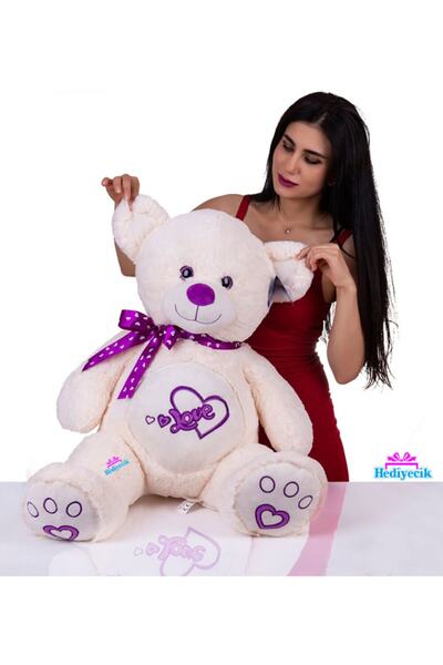 hediyecik Efsane Şık Tasarımlı Sevimli Peluş Göbekli Ayıcık 40 Cm