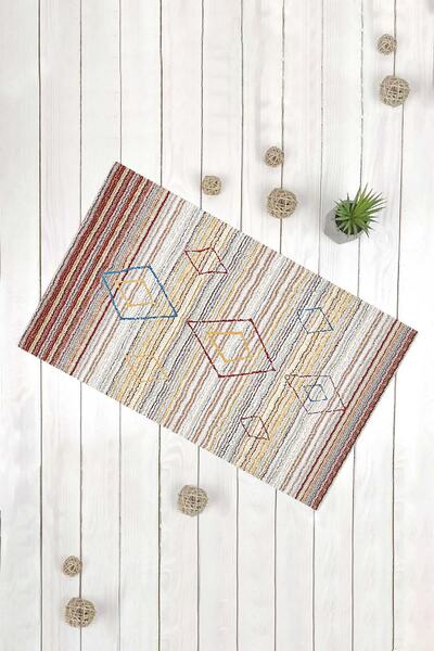 Evsebu Διακοσμητικό χαλάκι πολλαπλών χρήσεων με σχέδιο καφέ και κίτρινο