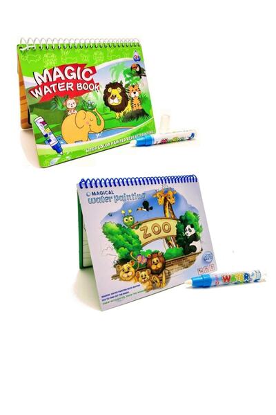 Magic Water 2'li Set Sihirli Boyama Kitabı Water Painting Intimate Sulu Boya ...