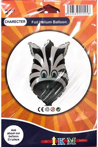 ikm balon Zebra Head Foil Balloon Safari Animals Themed Party 55 cm
