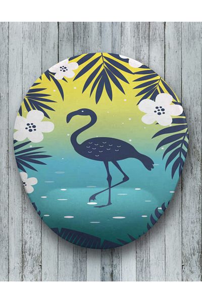 Onartem Mouse Pad Tropical Flamingo Oval High Top