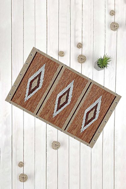 Evsebu Διακοσμητικό χαλάκι πολλαπλών χρήσεων με μοτίβο καφέ κρέμας για την πόρτα