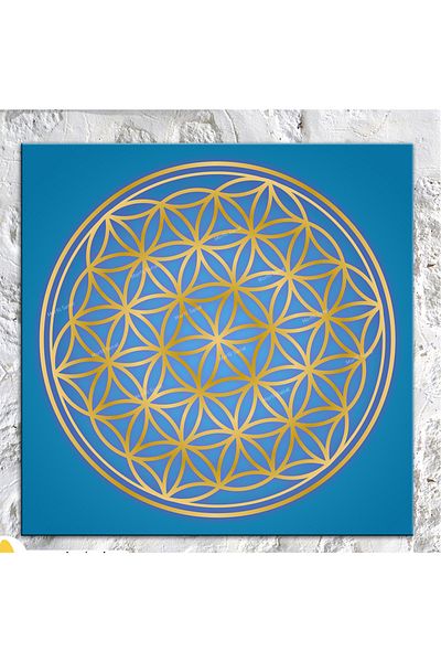 Morfil Sanat Atölyesi Floarea vieții Geometrie sacră Sri Yantra Canvas Print