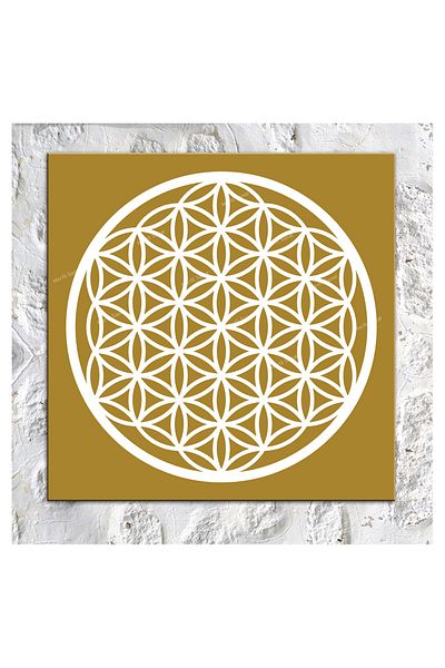 Morfil Sanat Atölyesi Floarea vieții Geometrie sacră Sri Yantra Canvas Print