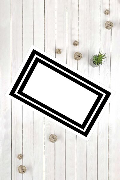 Evsebu White Black Frame Multi-Purpose Decorative Door Mat