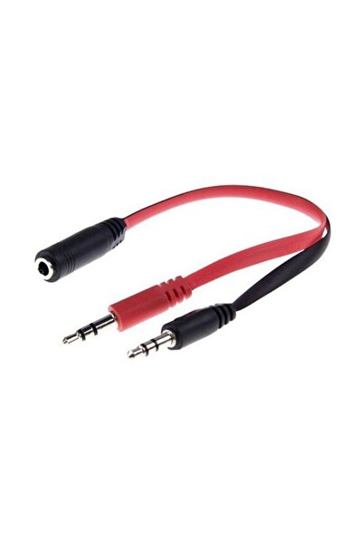 HADRON Kulaklıklı Mikrofon Ayrıştırıcı 3,5mm Splitter Y Kablo