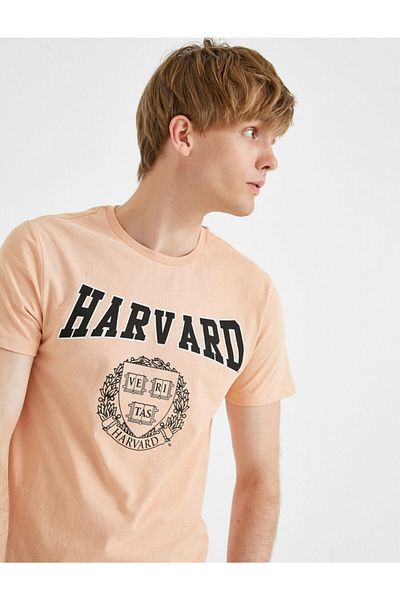 Koton Men's Harvard T-Shirt Licensed Cotton
