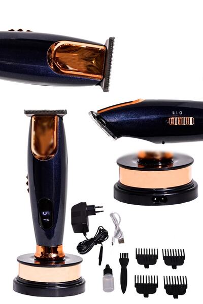 yopigo G-2029 Lcd Profesyonel Şarjlı Saç Sakal Ense Vücut Kılı Kesme Berber K...