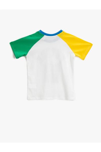 Koton Tricou imprimat Bumbac blocat de culoare