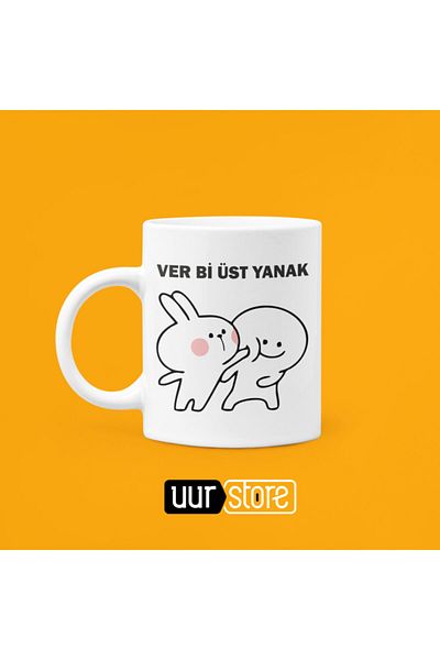 UUR STORE Ver Bi Top Cheek Printed Mug
