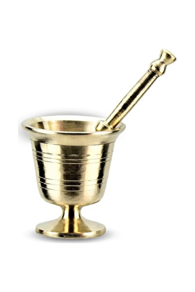 Genel Markalar Sarı Prinç Döküm Havan Ve Tokmak Boy: 11 Cm