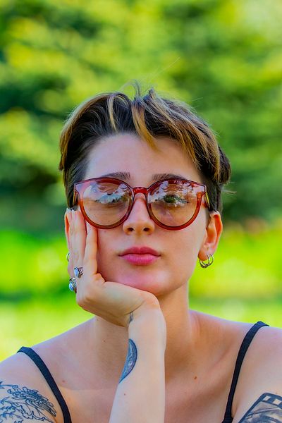 LUNOX Amelia Cream Women's Sunglasses