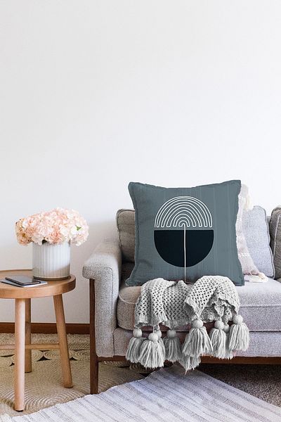 Realhomes Stil abstract Onedraw Desen Imprimat digital Decorativ Raschel Tricotat Husa de perna