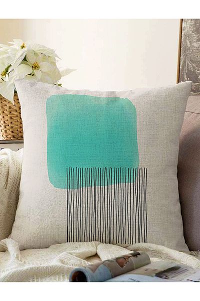 Realhomes Stil abstract Onedraw Desen Imprimat digital Decorativ Raschel Tricotat Husa de perna
