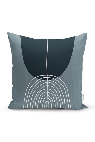 Realhomes Husă de pernă decorativă imprimată digital cu desen Onedraw în stil abstract