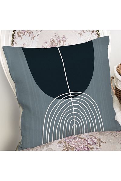 Realhomes Husă de pernă decorativă imprimată digital cu desen Onedraw în stil abstract