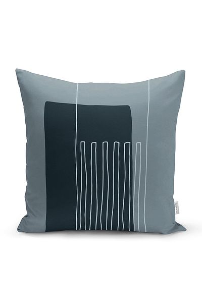 Realhomes Husă de pernă decorativă imprimată digital cu desen Onedraw în stil abstract