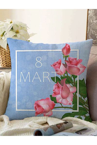 Realhomes Design special 8 martie trandafir proiectat digital imprimat modern Raschel tricotat pernă pentru pernă