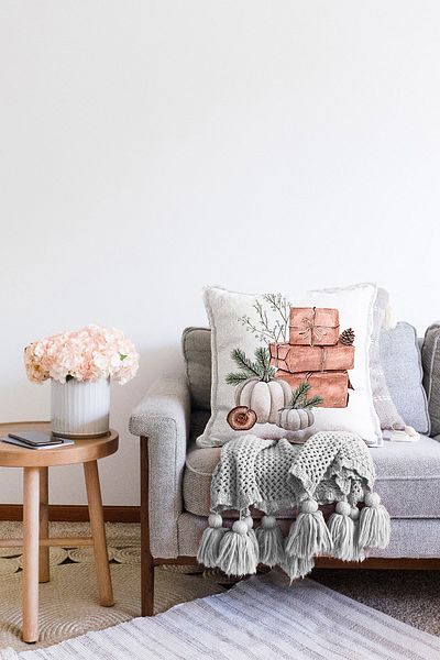 Realhomes Ειδική σχεδίαση με θέμα την κολοκύθα με ψηφιακή εκτύπωση μοντέρνα Raschel πλεκτή μαξιλαροθήκη ριχτάρι