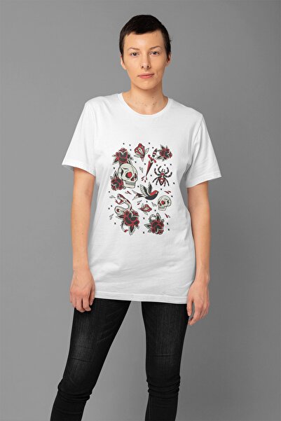 ErTaPassage White Old School cu imprimeu Femei tricou - T4447724