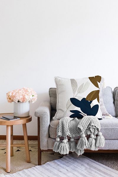 Realhomes Ειδικής σχεδίασης Μοτίβο φύλλων Ψηφιακή τυπωμένη μοντέρνα Raschel πλεκτή μαξιλαροθήκη ριχτάρι
