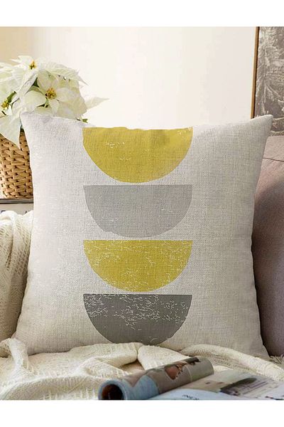 Realhomes Sun & Moon Artistic Illustration Ψηφιακή τυπωμένη μοντέρνα Raschel πλεκτή μαξιλαροθήκη ριχτάρι