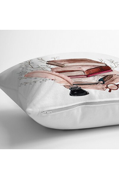 Realhomes Μοντέρνο κάλυμμα μαξιλαριού με ρετρό σχέδιο σημειωματάριου & στυλό με ψηφιακή εκτύπωση