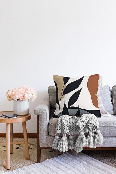 Realhomes Ειδικής σχεδίασης Boho Cartoon Ψηφιακή τυπωμένη διακοσμητική Raschel πλεκτή μαξιλαροθήκη ριχτάρι