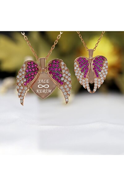 Takı Boom Kişiye Özel Melek Kanadı Isimli Gümüş Kolye