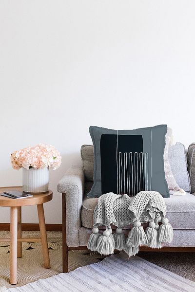 Realhomes Stil abstract Onedraw Desen Imprimat digital Decorativ Raschel Tricotat Husa de perna