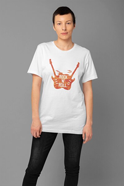 ErTaPassage White Rockn Rool cu imprimeu Femei tricou - T7310769