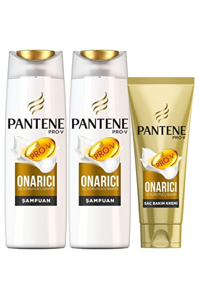 Pantene Şampuan Onarıcı Ve Koruyucu Bakım 500 Ml 2'li Paket + 3 Mm Saç Bakım ...