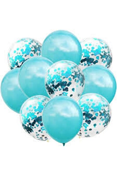 parti sürprizi مجموعة بالونات بيبي بلو مع قصاصات 10 قطع