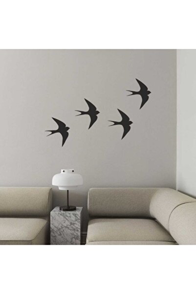 Genel Markalar 4'lü Kırlangıç 23 X 29 (her Bir Kuş) Tablo Lazer Kesim