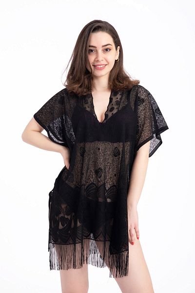Pemilo Pareo cu ciucuri cu model 72736-3 de damă, negru