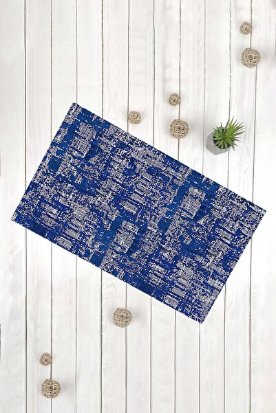 Evsebu Covoraș decorativ multifuncțional pentru ușă, gri albastru, model modern