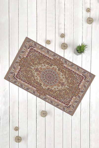 Evsebu Διακοσμητικό χαλάκι πολλαπλών χρήσεων με μοτίβο καφέ λουλουδιών