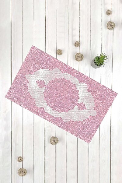 Evsebu Model de covor roz crem Covoraș decorativ multifuncțional pentru ușă